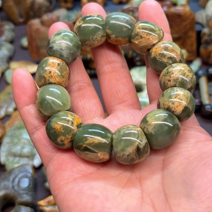 岫岩河磨玉（透闪石质玉）把件未镶嵌@*L