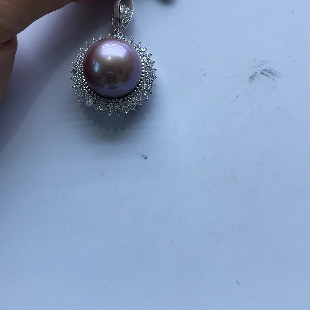 淡水珍珠颈饰银S925镶嵌