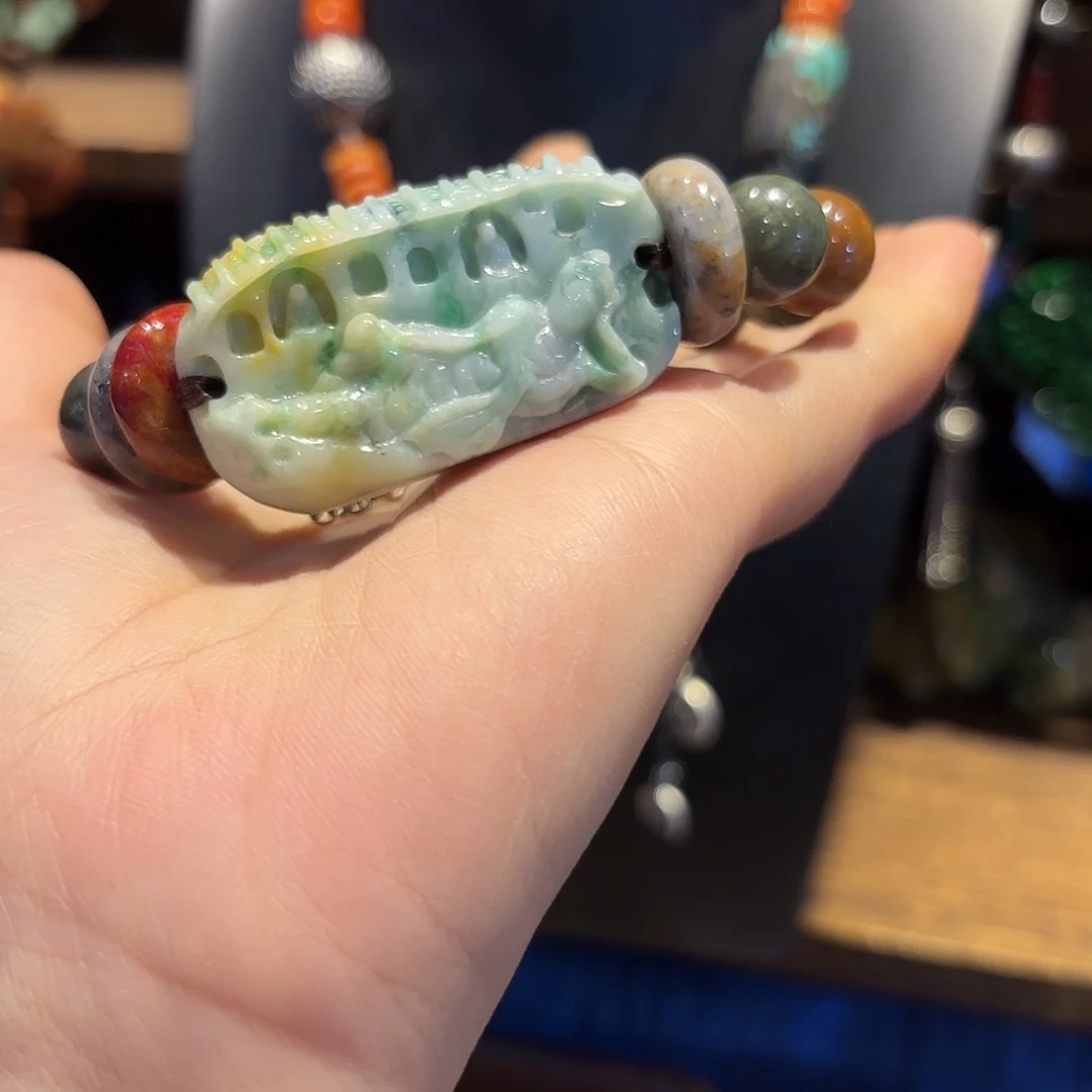 翡翠手链未镶嵌原创