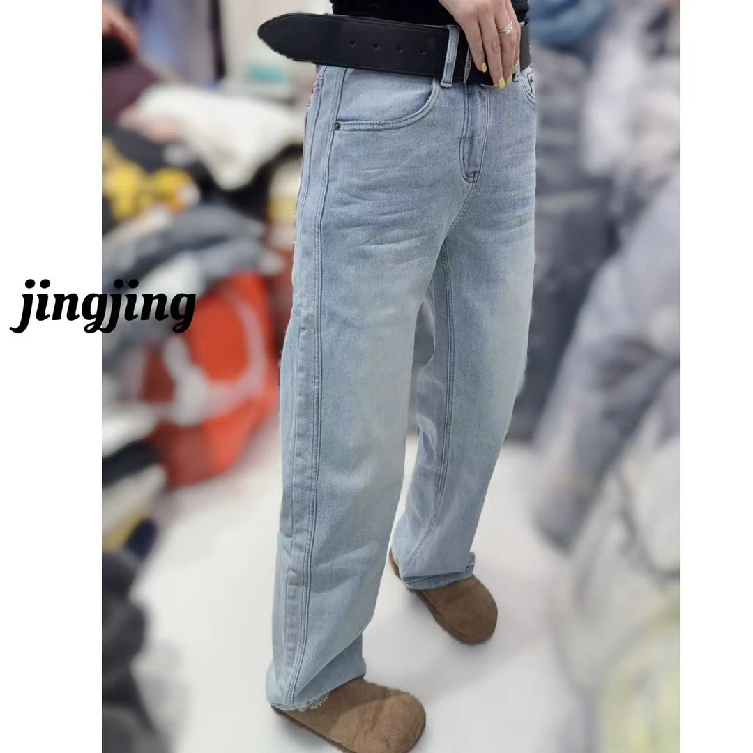 维素➕加绒直筒牛仔裤（51007）