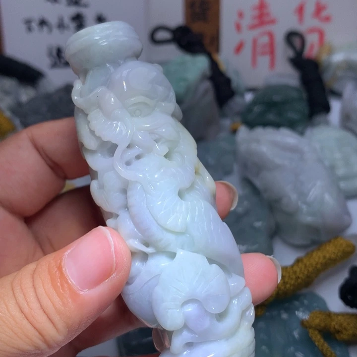 翡翠未镶嵌颈饰保真天然A货翡翠