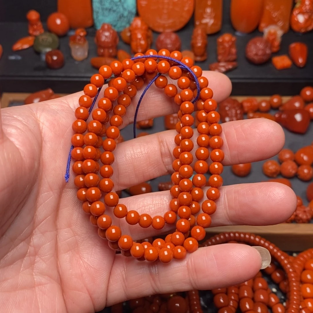 南红玛瑙配饰5串未镶嵌瑞*