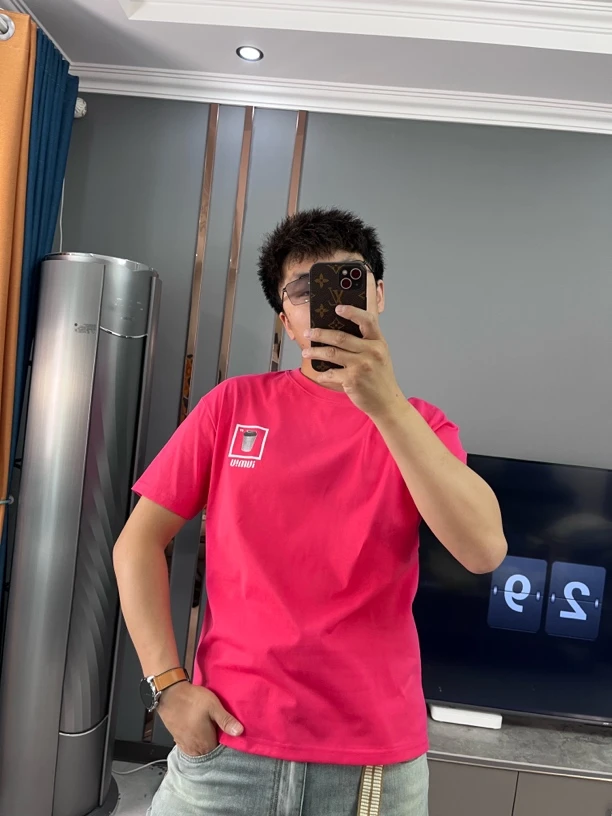 男士夏季亮色百搭图案时尚短袖潮流T圆领透气短袖