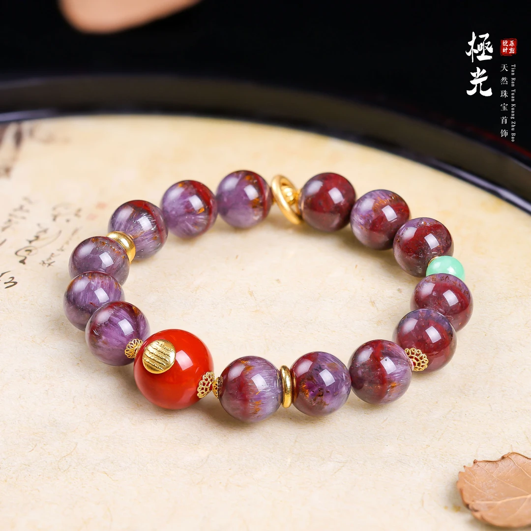 【桃总推荐】diy18k极光23高阶11mm圆珠手串@@ZY41112001