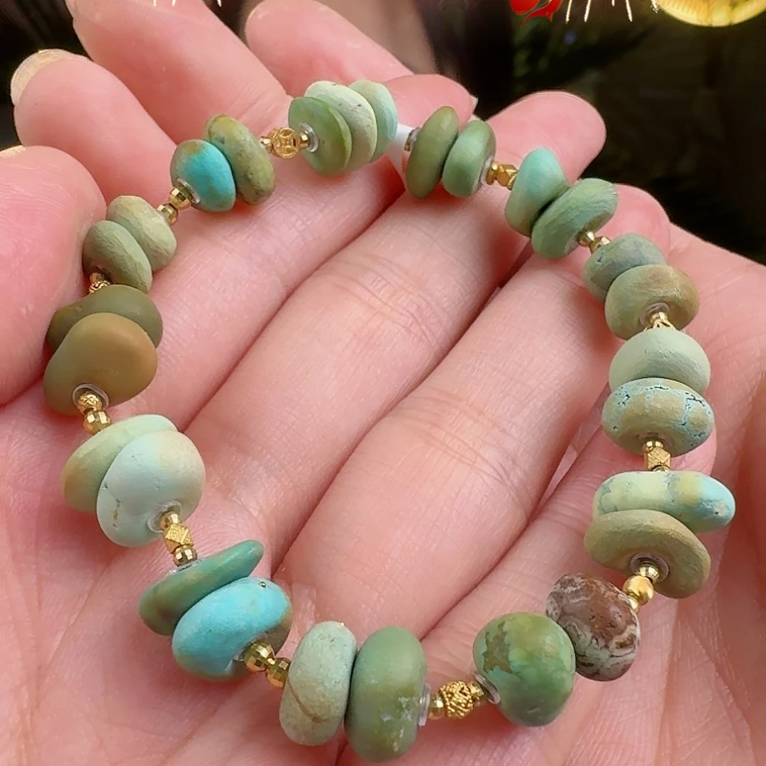 绿松石珠宝奇石18K金镶嵌C****e