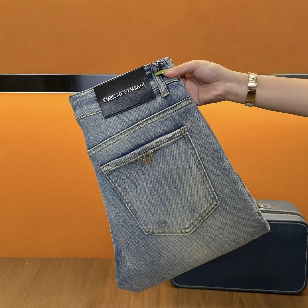 6067--男士夏季修身小直筒轻奢百搭潮流牛仔裤弹力时尚