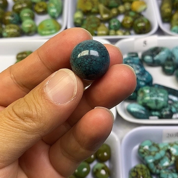 未镶嵌高瓷雾霾蓝圆珠卡18
