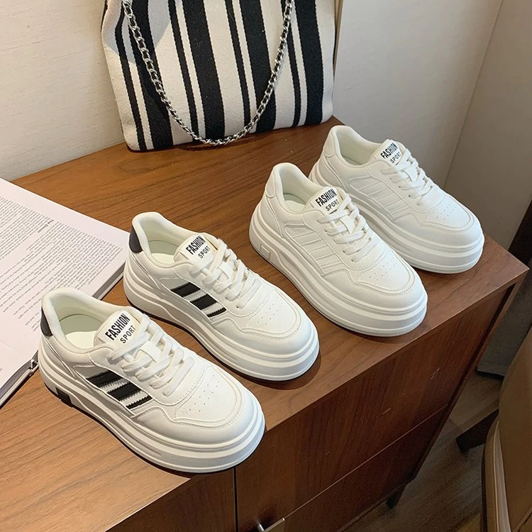 网红厚底小白鞋女款2025春季新款增高板鞋百搭休闲运动鞋M-2/AN