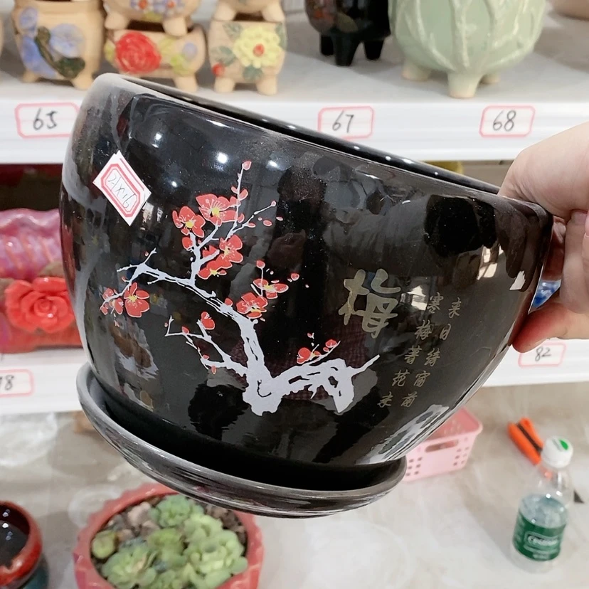 【闪购商品】红陶陶瓷花盆，多肉花盆