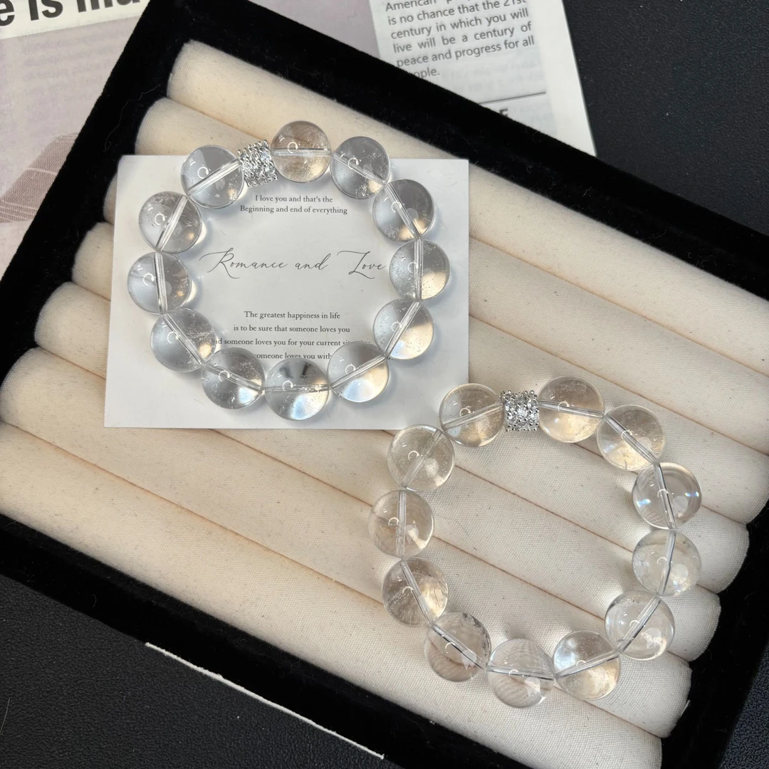 [不染]天然白水晶轻奢手链多样性发一 T1289