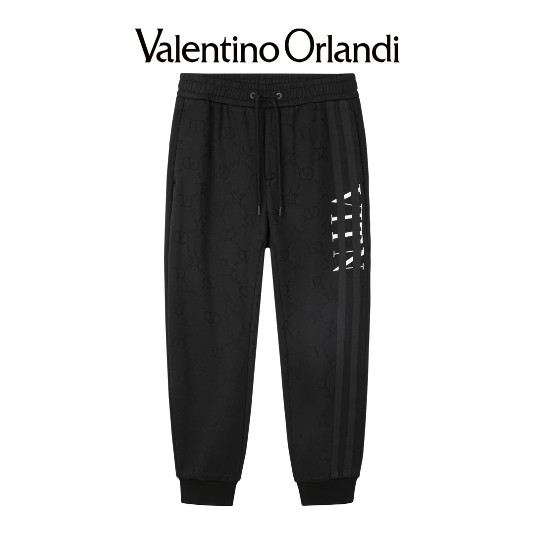 华伦天奴.奥兰迪男士秋冬暗纹印花束脚卫裤1VK459325