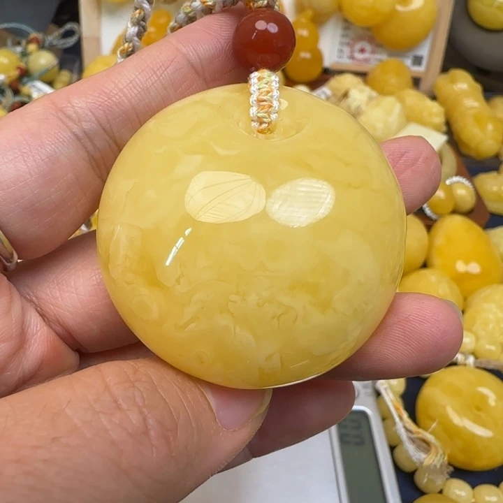 蜜蜡未镶嵌毛衣链天然蜜蜡