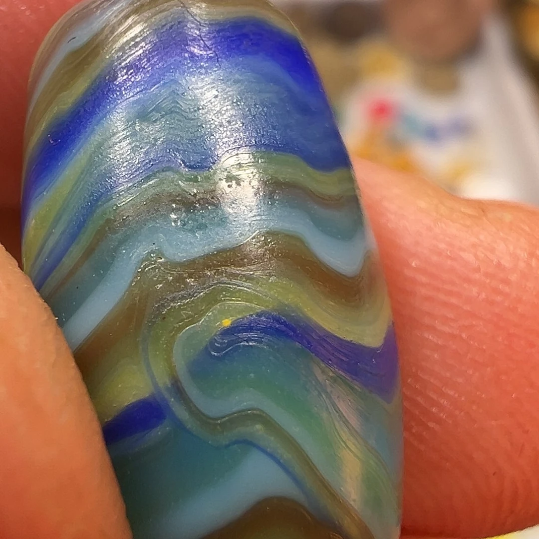 藏地直收胶肽琉璃珠大尺寸