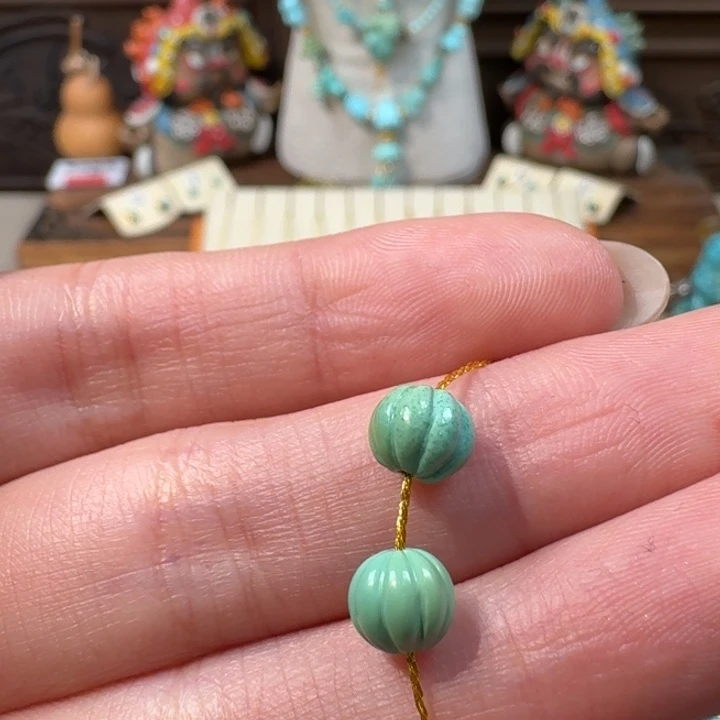 绿松石未镶嵌南瓜珠6.8mm