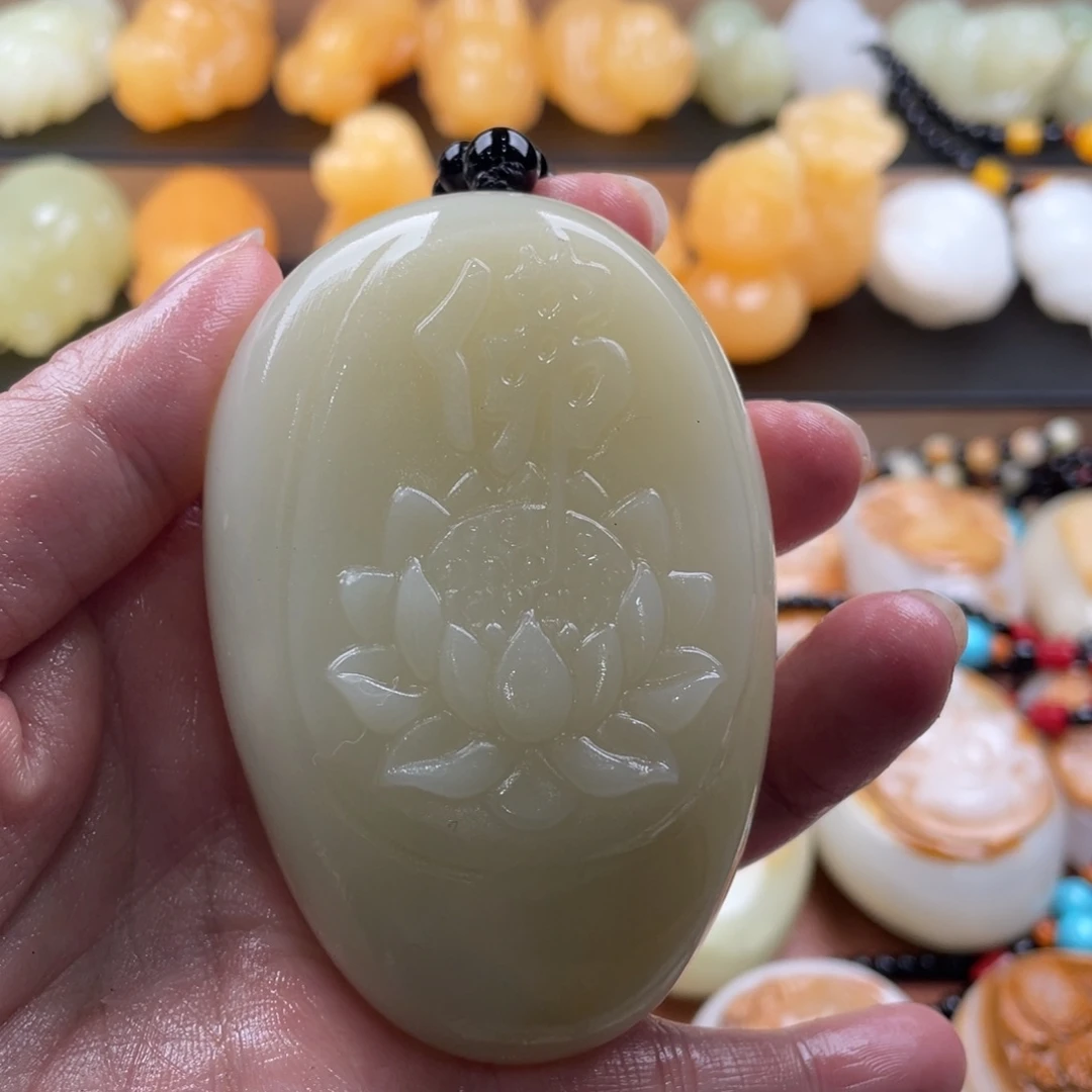 石材天然古青石手把件