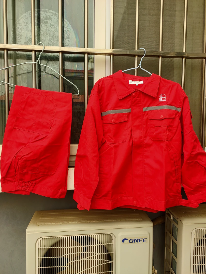 胜利油田防静电春秋装，双层加厚套装工作工作服衣服上衣干活新款