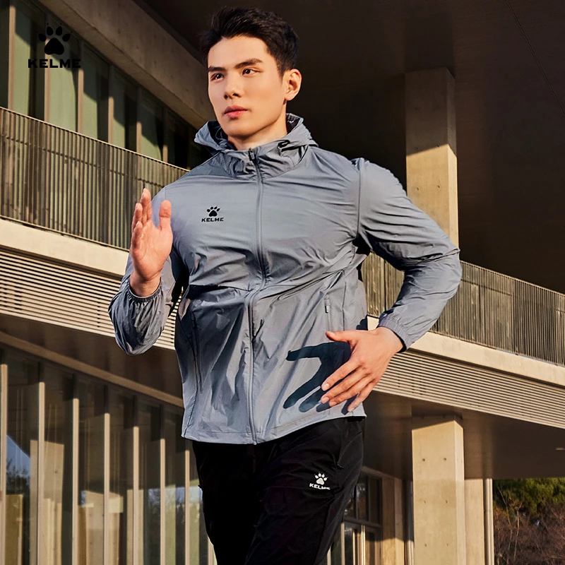 【连帽薄款梭织外套】卡尔美新款户外运动训练防晒长袖LIFESTYLE