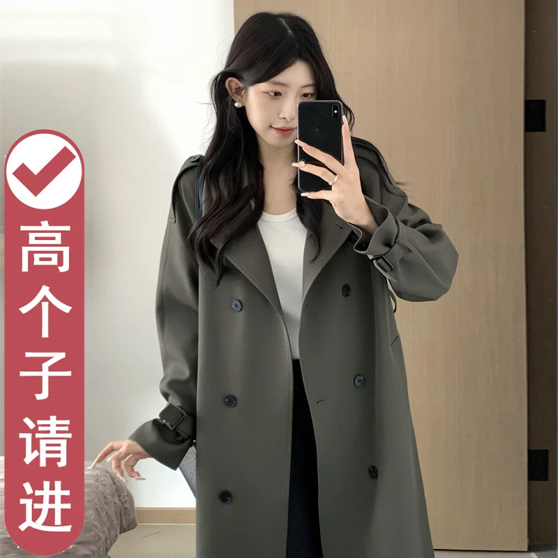 高个子加长版风衣外套女到脚踝2025春秋新款韩版超长大衣英伦风