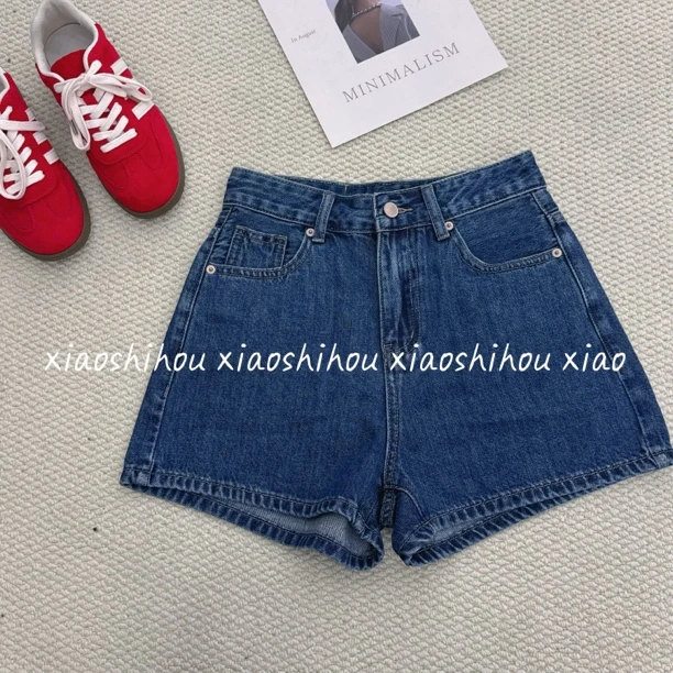 小时候女装店纯色百搭牛仔短裤8193