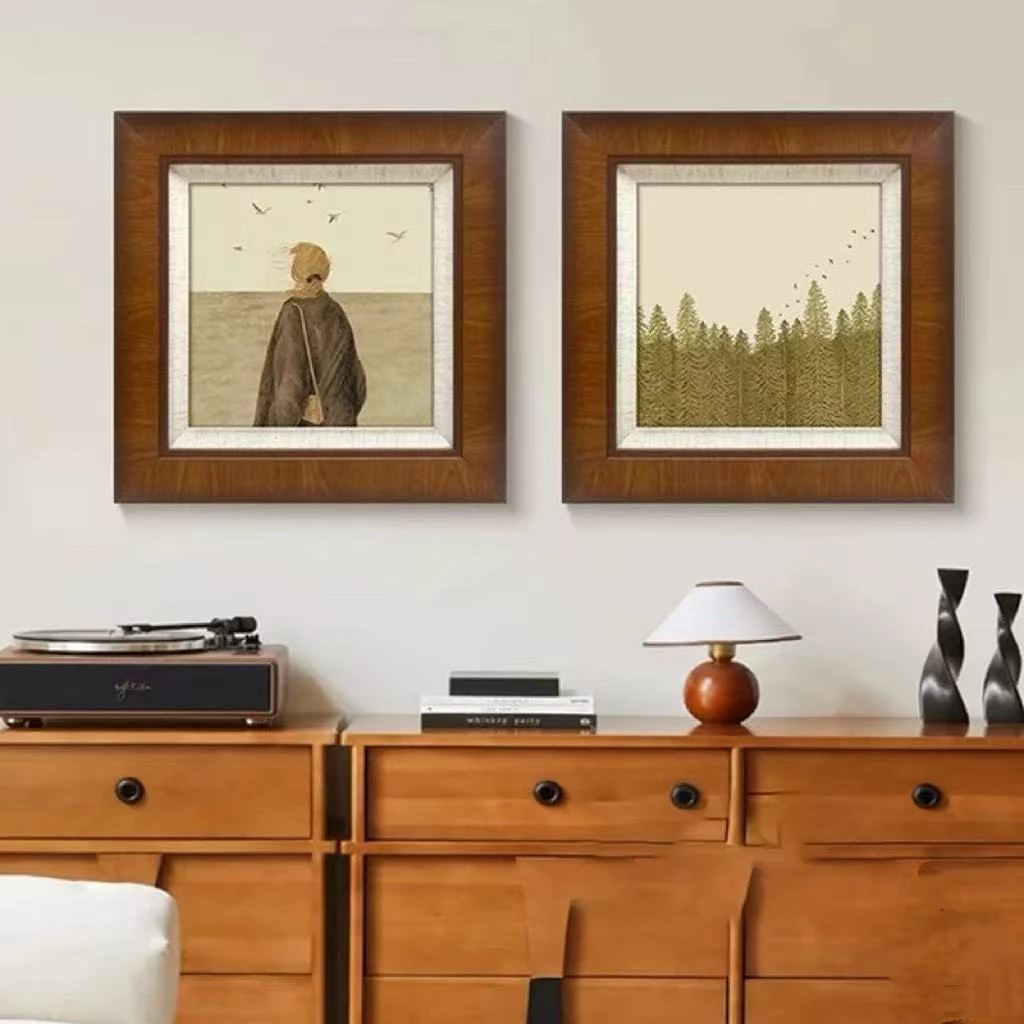 小众轻法式复古《向远方》餐厅装饰画风景艺术感卧室玄关挂画4040