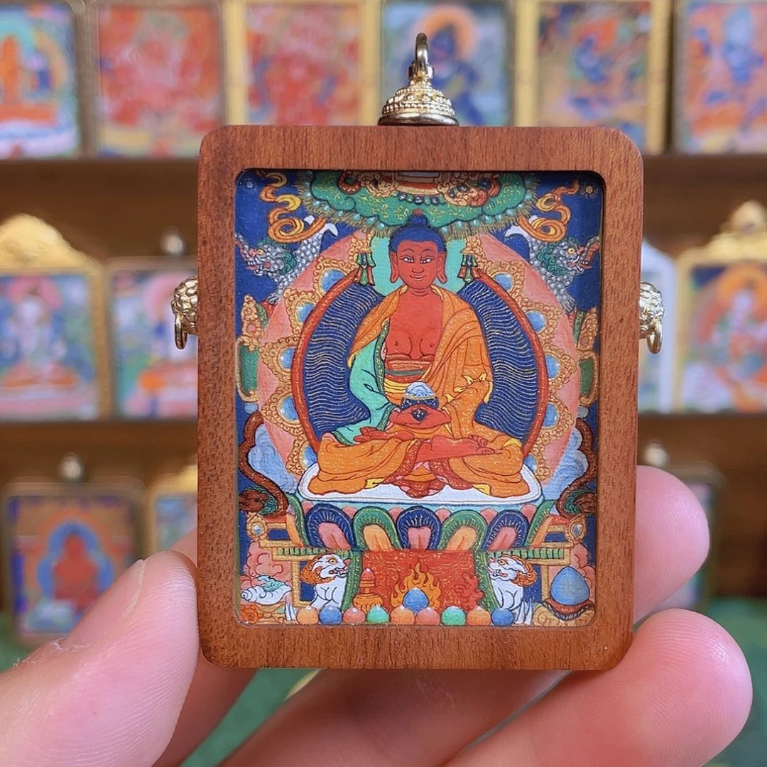 吊坠勉萨无量光佛唐卡