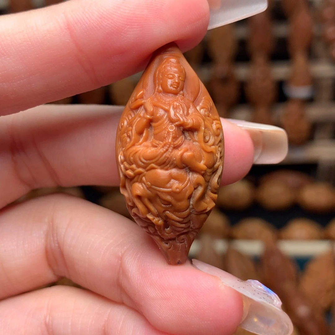 把件橄榄核普贤菩萨