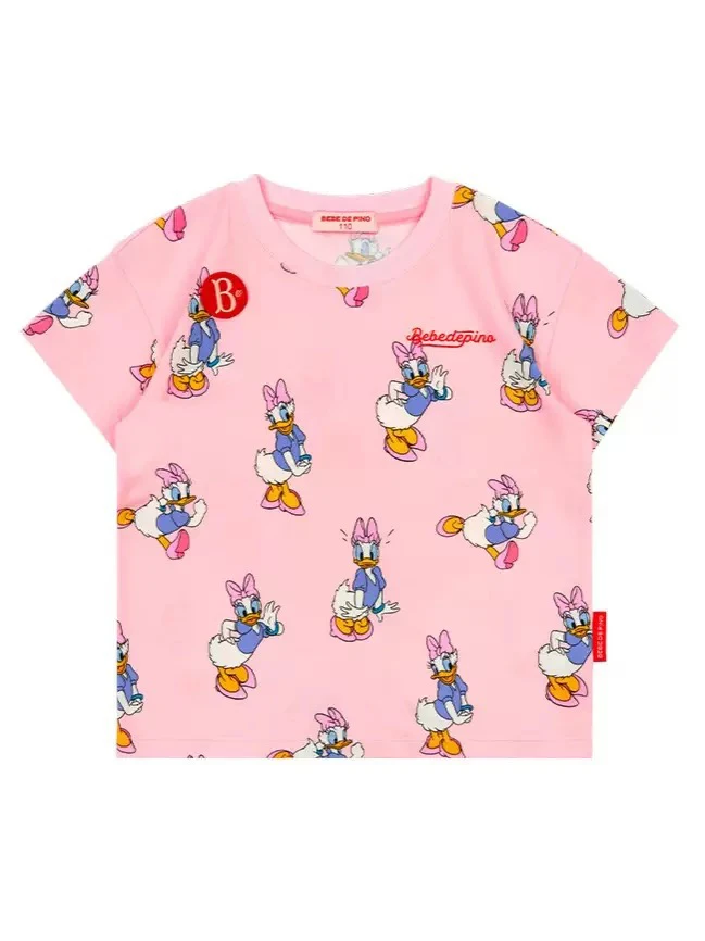 【清货】 25年新款 童装 be 贝贝 黛丝 黛西 满印 短袖 可爱 T恤
