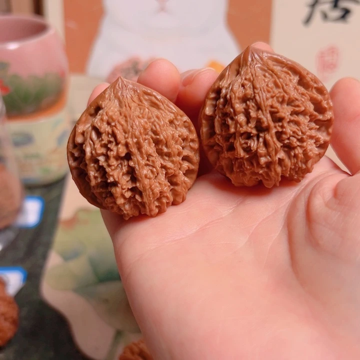 吊坠文玩核桃白*高配精对好货满天星狮子头红肉