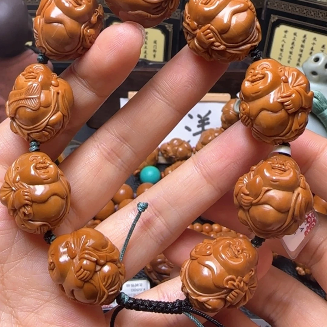 【闪购商品】橄榄核把件铁核弥勒