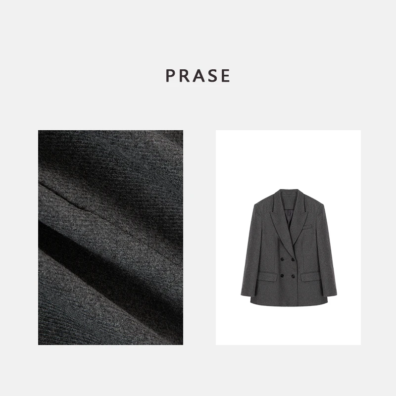 QC杨杨·PRASE【圣彼得】微胖轻奢设计款冬毛呢气质西装外套PR411S07