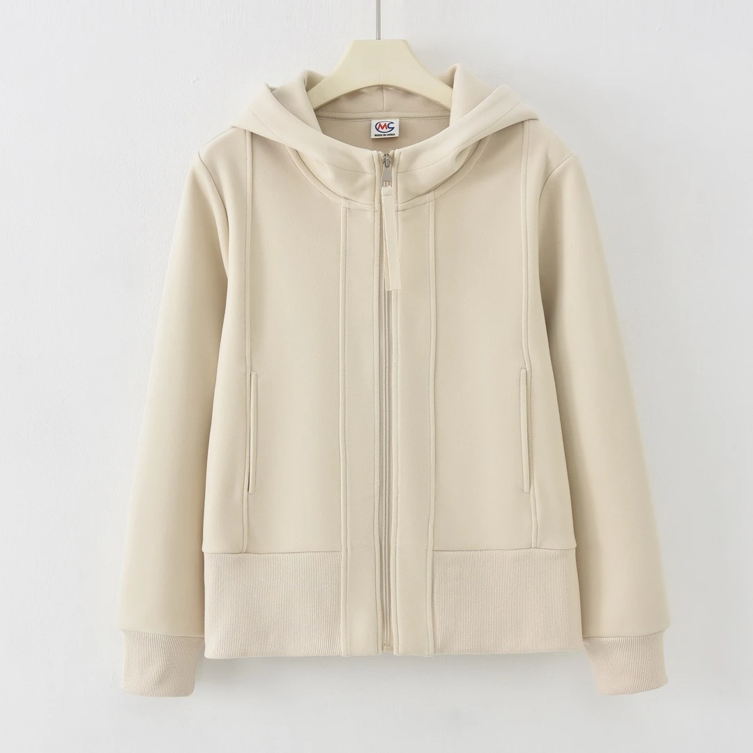 【宝藏卫衣】休闲风宽松纯色连帽减龄显瘦修身条百搭款卫衣1276