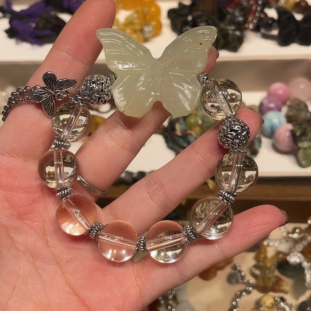 蛇纹石玉合金颈饰