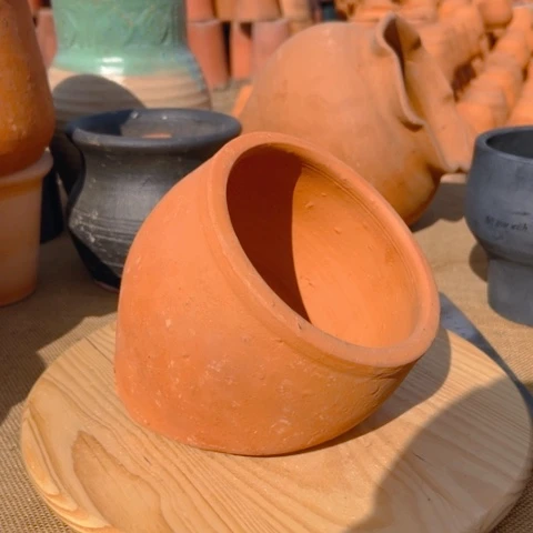 红陶口15微瑕卧盆