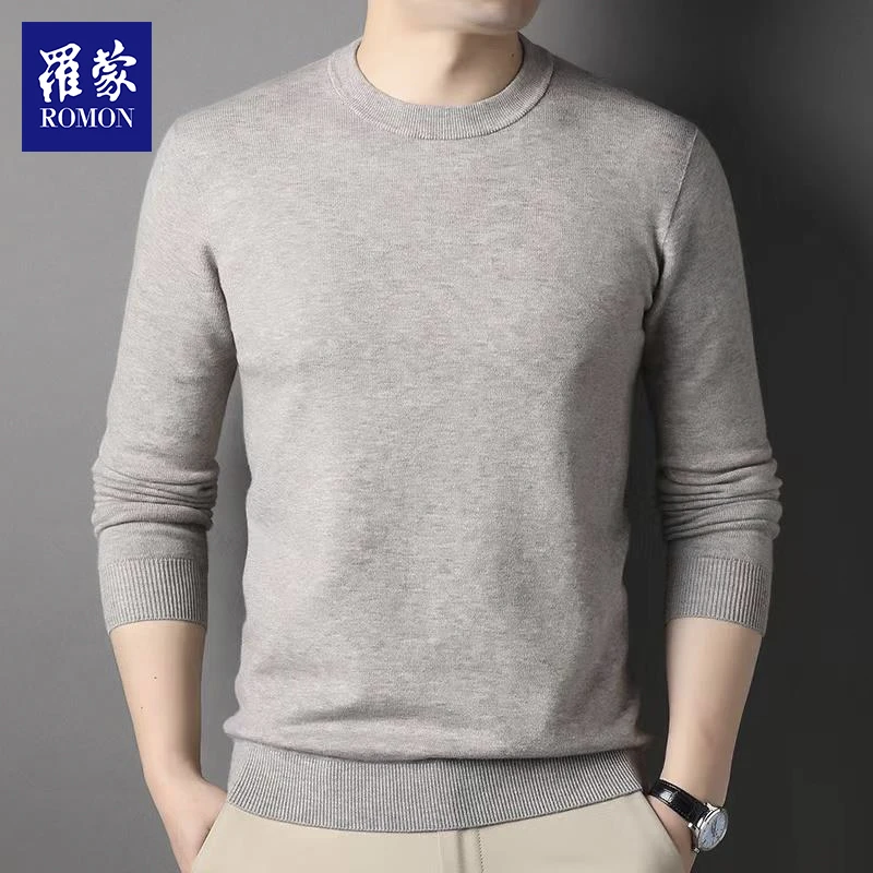 【小静专享】罗蒙男款一线成衣净版商务休闲百搭纤绒毛衫MSR31532