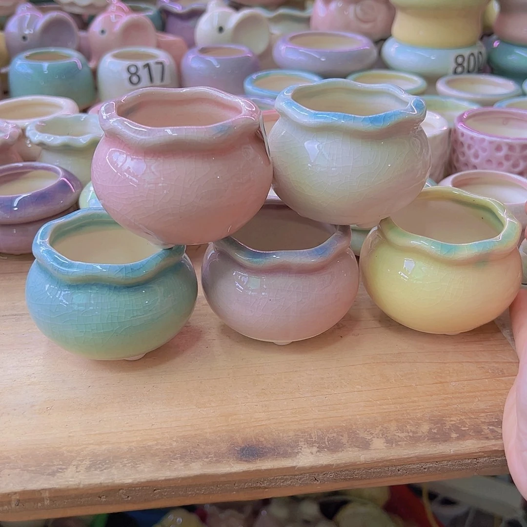 陶瓷花盆当场满12包邮