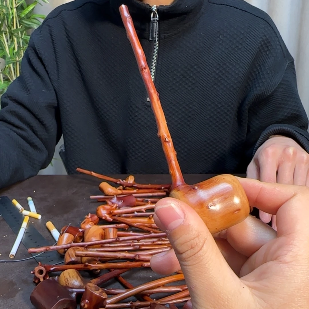 檬子木烟斗文玩手把件