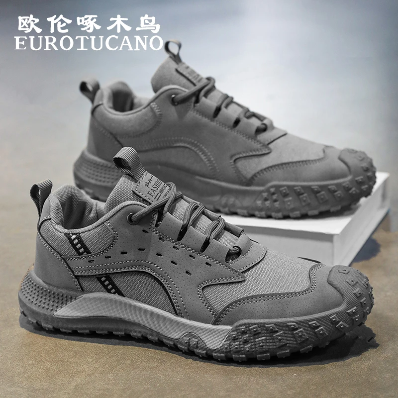 欧伦啄木鸟EUROTUCANO男鞋秋季防滑耐磨劳保工装鞋子男款运动板鞋