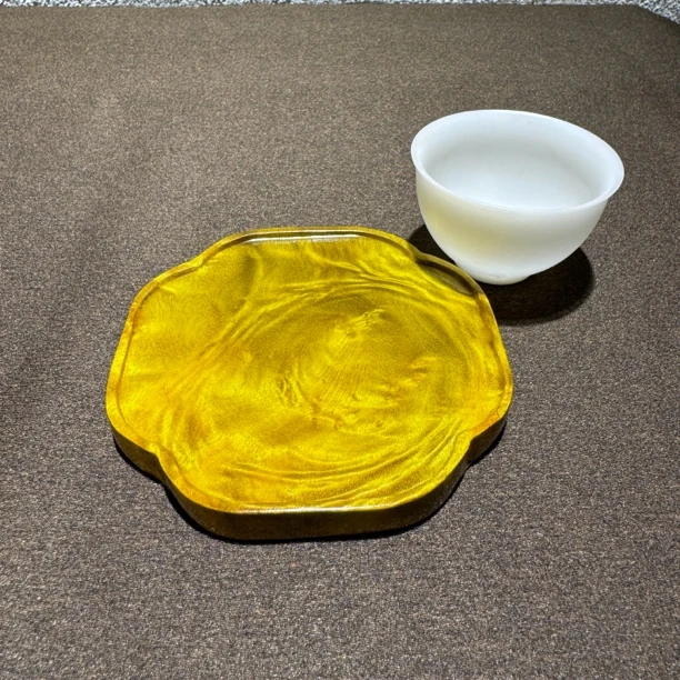 黄金樟杯垫小壶承10*0.8（福利品拍下随机发货 介意勿拍哦）