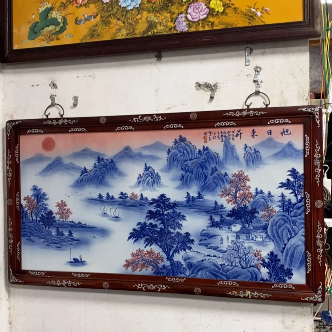 瓷片120*66 景德镇瓷板画柴窑烧制