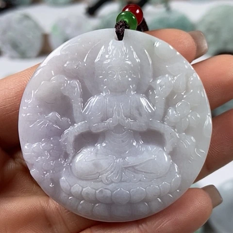翡翠颈饰未镶嵌观音福利