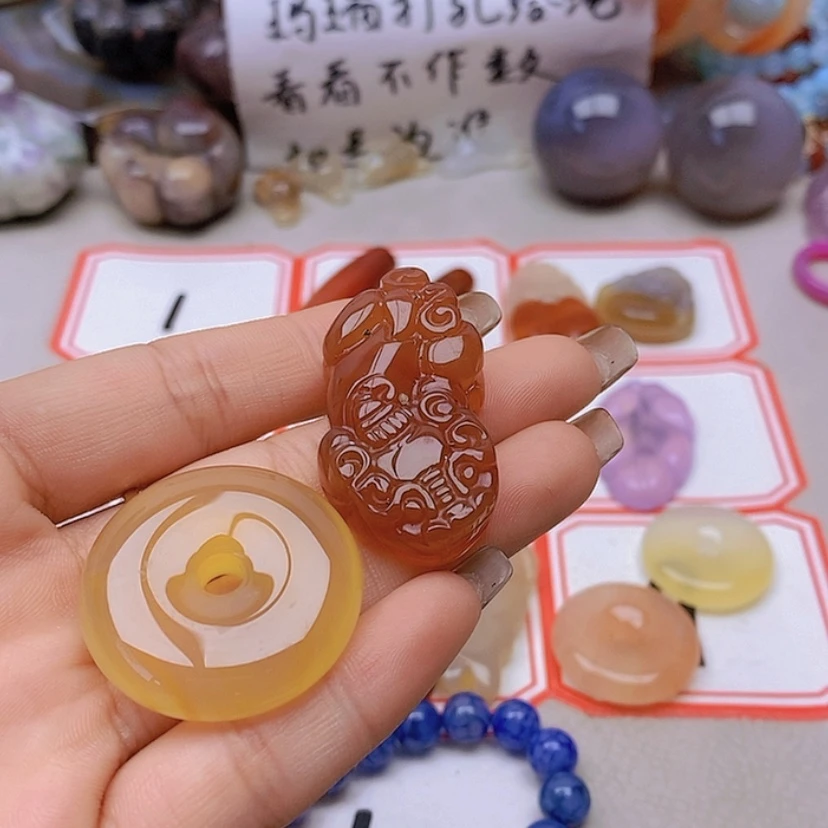 【闪购商品】未镶嵌玛瑙/玉髓珠宝半成品风*子