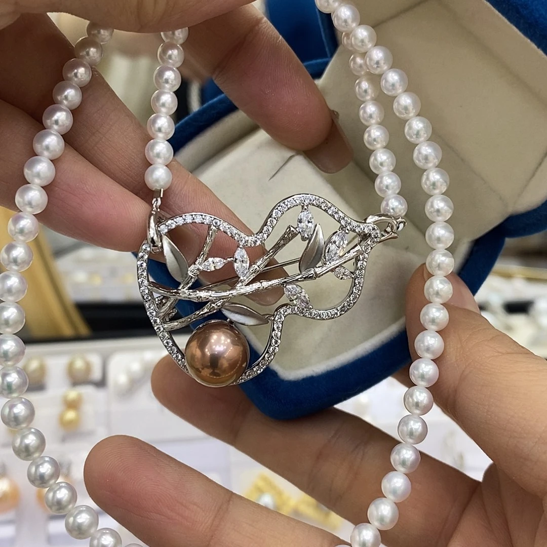 淡水珍珠颈饰合金