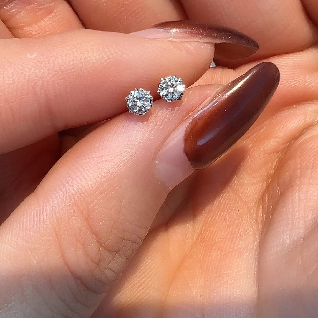 耳饰钻石18K金镶嵌20份