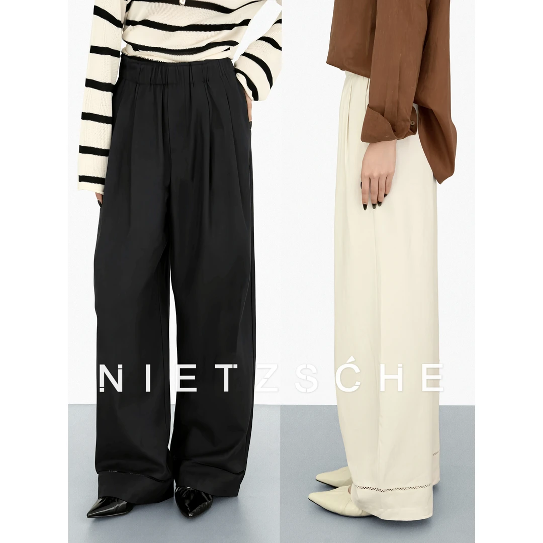 尼采 官方直营｜神裤升级｜莱赛尔舒适透气简约百搭女装休闲裤62025