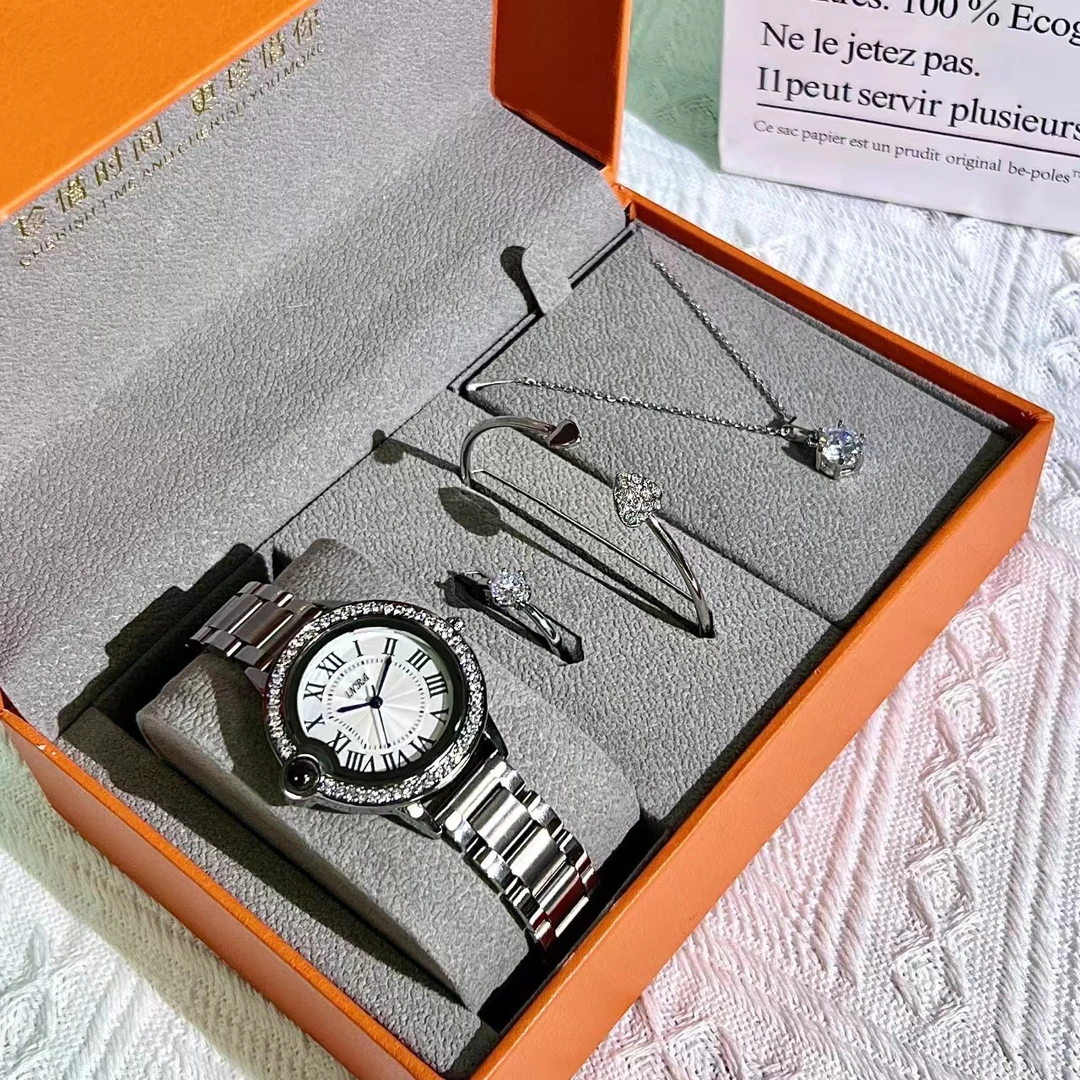 100种告白女士新款气球高端腕表58158钢带+B01首饰礼盒 H