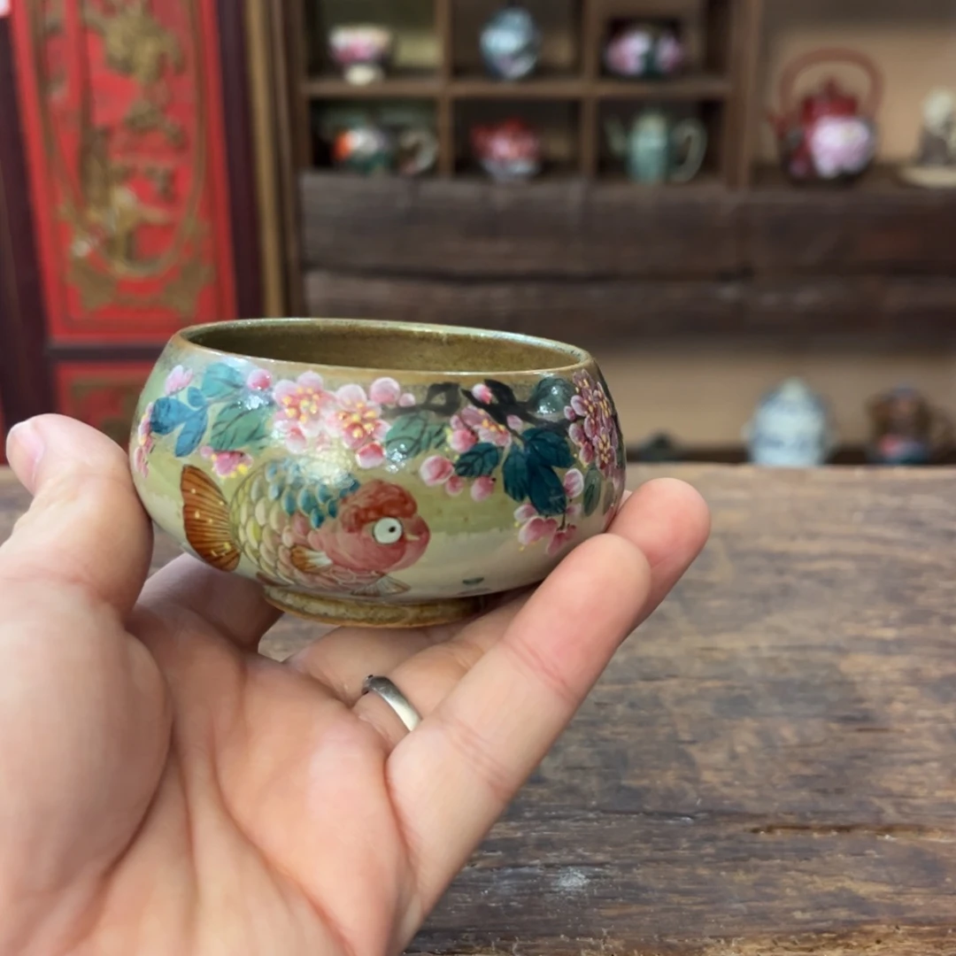 柴烧手工手绘陶瓷