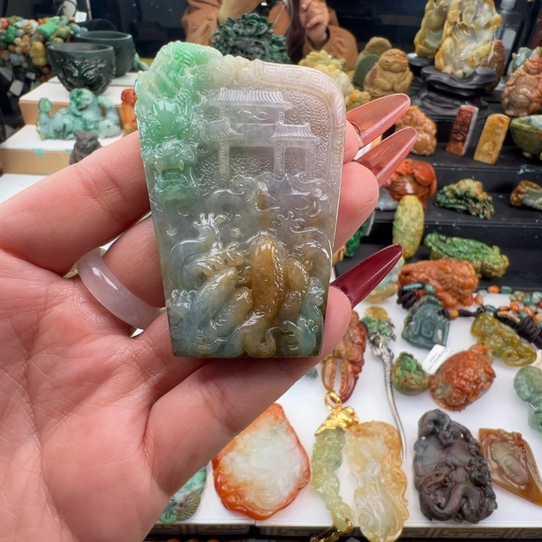 未镶嵌挂件翡翠天然缅甸