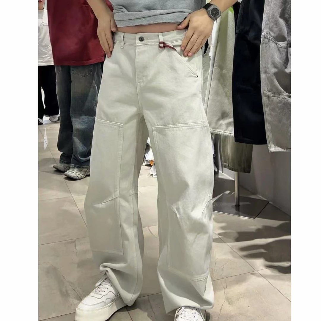 牛仔裤水洗剪裁香蕉裤百搭72030