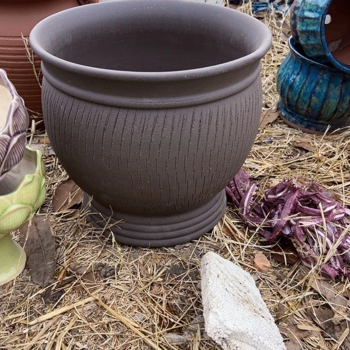 紫砂花盆高度30口31