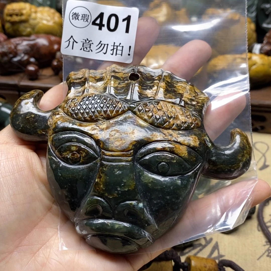 岫岩河磨玉（透闪石质玉）未镶嵌把件